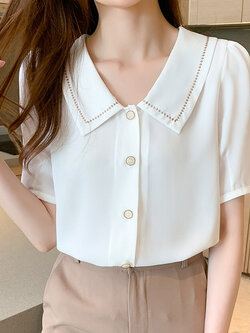 เสื้อลูกไม้ แขนสั้น