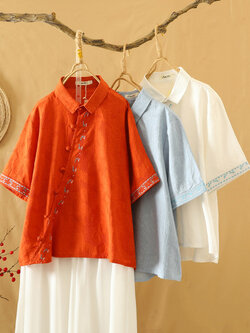 เสื้อลินิน เสื้อผ้าฝ้ายลินิน เสื้อเชิ้ตผ้าลินิน