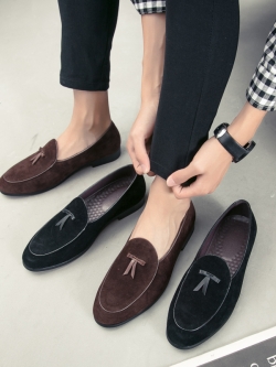 รองเท้าโลฟเฟอร์ชาย รองเท้าผู้ชาย รองเท้าแฟชั่นชาย รองเท้าหนังผู้ชาย Men Loafer Slip-On Shoes