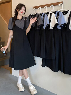 เดรสวัยรุ่น-เดรสคนอ้วนวัยรุ่น L-4XL(อก38-46 นิ้ว)