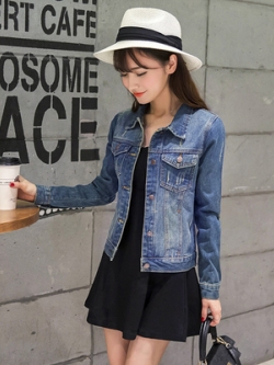เสื้อแจ็คเก็ตยีนส์ เสื้อยีนส์ผู้หญิงเทห์ๆ