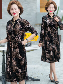 เดรสวัยผู้ใหญ่40-60ปี เดรสคุณแม่ ชุดเดรสทำงานวัยผู้ใหญ่ แบรนด์ MAMA DRESS