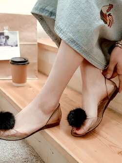 รองเท้าJelly กันน้ำกันฝน รองเท้าเจลลี่แบนพื้นผิวนุ่ม รองเท้าชายหาด รองเท้ายาง By Jelly