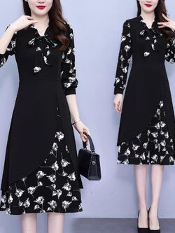 เดรสสีดำสุภาพ เรียบหรู ดูดี เหมาะกับทุกโอกาส | เดรสผู้หญิงแฟชั่นสุภาพ