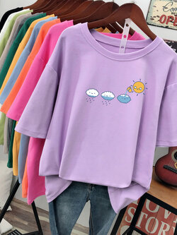 เสื้อยืดคอตตอน สกรีนลายน่ารัก มีหลากหลายสี ส่งฟรีทั่วไทย BY JIMIAO