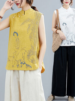 เสื้อผ้าฝ้าย เสื้อผ้าลินิน สไตล์ฤดูร้อน BY Lian Zhi Cotton and linen art สไตล์VINTAGE มีขนาดไซส์อกประมาณ 35-40 นิ้ว