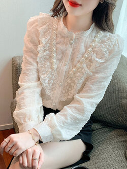 เสื้อลูกไม้ แขนสั้น