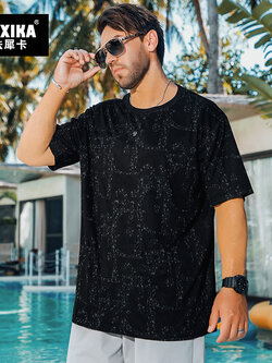 เสื้อยืดผู้ชายอ้วน S-5XL(อกเสื้อ39-51นิ้ว)