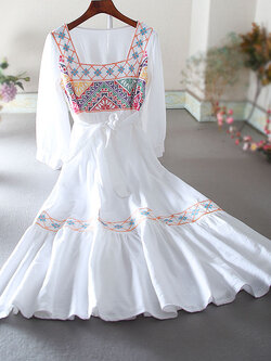 เสื้อลินิน เสื้อผ้าฝ้ายลินิน เสื้อเชิ้ตผ้าลินิน ปักลายสวยๆด้วยด้าย สไตล์VINTAGE