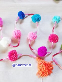 Bancrochet ม่านประตูโครเชต์ มู่ลี่ฉากกันห้อง crochet door hanging หลากสี 160 cm