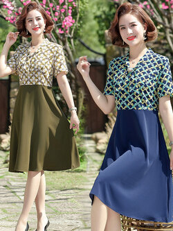 เดรสวัยผู้ใหญ่40-60ปี เดรสคุณแม่ ชุดเดรสทำงานวัยผู้ใหญ่ แบรนด์ MAMA DRESS