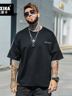 เสื้อยืดผู้ชายอ้วน S-5XL(อกเสื้อ39-51นิ้ว)