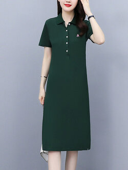 ชุดเดรสคนอ้วนแขนยาว ชุดเดรสคนอ้วนสไตล์เกาหลี เดรสแขนยาว