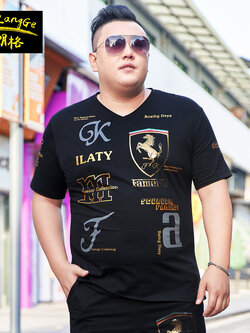 เสื้อยืดผู้ชายอ้วน S-5XL(อกเสื้อ39-51นิ้ว)