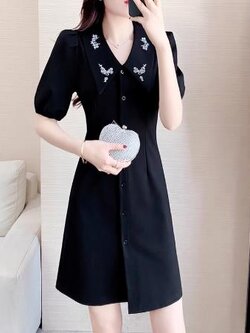 เดรสสีดำสุภาพ เรียบหรู ดูดี เหมาะกับทุกโอกาส | เดรสผู้หญิงแฟชั่นสุภาพ