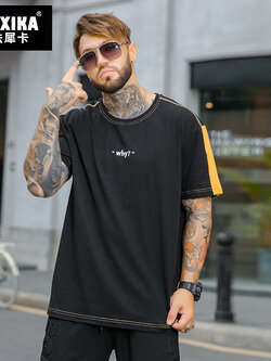 เสื้อยืดผู้ชายอ้วน S-5XL(อกเสื้อ39-51นิ้ว)