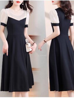 เดรสสีดำสุภาพ เรียบหรู ดูดี เหมาะกับทุกโอกาส | เดรสผู้หญิงแฟชั่นสุภาพ