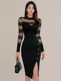 เดรสสีดำสุภาพ เรียบหรู ดูดี เหมาะกับทุกโอกาส | เดรสผู้หญิงแฟชั่นสุภาพ