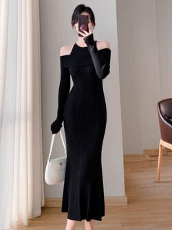 เดรสสีดำสุภาพ เรียบหรู ดูดี เหมาะกับทุกโอกาส | เดรสผู้หญิงแฟชั่นสุภาพ