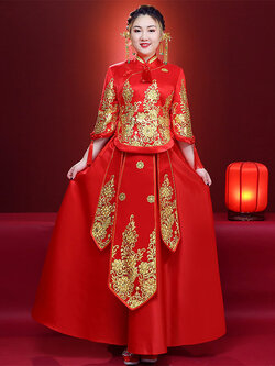 ชุดแต่งงานคนอ้วน ชุดแต่งงานจีน คนอ้วน ชุดเจ้าสาวไซส์ใหญ่ ชุดเจ้าสาวอ้วน ชุดเจ้าสาวอวบ