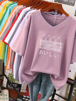 เสื้อยืดคอตตอน สกรีนลายน่ารัก มีหลากหลายสี ส่งฟรีทั่วไทย BY JIMIAO