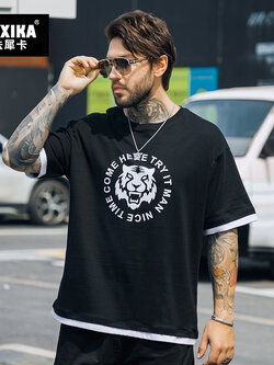 เสื้อยืดผู้ชายอ้วน S-5XL(อกเสื้อ39-51นิ้ว)