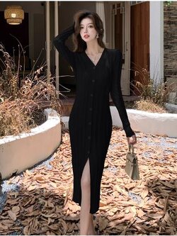 เดรสสีดำสุภาพ เรียบหรู ดูดี เหมาะกับทุกโอกาส | เดรสผู้หญิงแฟชั่นสุภาพ