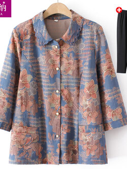 เสื้อคุณยาย เสื้อผู้วัยอายุ60-70ปี มีขนาด L-4XL(อกประมาณ35-45นิ้ว)