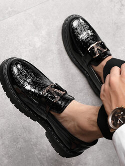 รองเท้าโลฟเฟอร์ชาย รองเท้าผู้ชาย รองเท้าแฟชั่นชาย รองเท้าหนังผู้ชาย Men Loafer Slip-On Shoes