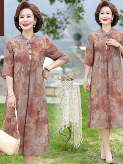 เดรสวัยผู้ใหญ่40-60ปี เดรสคุณแม่ ชุดเดรสทำงานวัยผู้ใหญ่ สนใจทักแชท