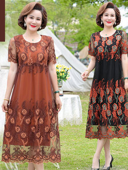 เดรสวัยผู้ใหญ่40-60ปี เดรสคุณแม่ ชุดเดรสทำงานวัยผู้ใหญ่ แบรนด์ MAMA DRESS