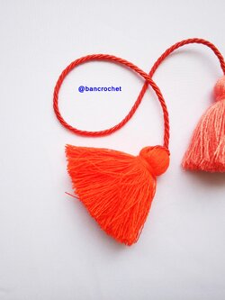 Bancrochet พู่ห้อยกระเป๋า/ที่ห้อยกระเป๋าแฮนด์เมด Tassels keychain hanging for bags หลากสี 4 นิ้ว