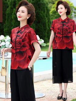 เสื้อผ้าคุณแม่วัย 60 เสื้อคนแก่ผู้หญิงวัย60