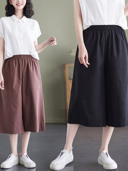 กางเกงผ้าลินิน กางเกงผ้าลินินหญิง กางเกงผ้าลินิน เอว ยางยืด