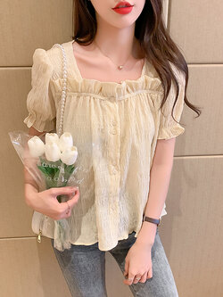 เสื้อเชิ้ตผู้หญิงแขนยาว เสื้อเชิ้ตผู้หญิงใส่ทํางาน 390 บาทต่อชิ้น ฟรีค่าจัดส่ง