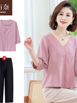 เสื้อผ้าคุณแม่วัย 60 เสื้อคนแก่ผู้หญิงวัย60