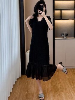 เดรสสีดำสุภาพ เรียบหรู ดูดี เหมาะกับทุกโอกาส | เดรสผู้หญิงแฟชั่นสุภาพ