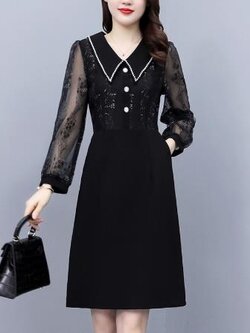 เดรสสีดำสุภาพ เรียบหรู ดูดี เหมาะกับทุกโอกาส | เดรสผู้หญิงแฟชั่นสุภาพ