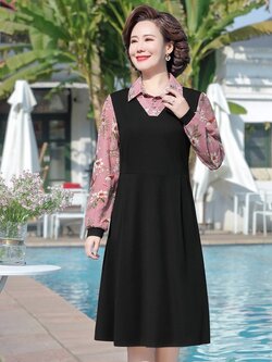 เดรสวัยผู้ใหญ่40-60ปี เดรสคุณแม่ ชุดเดรสทำงานวัยผู้ใหญ่ แบรนด์ MAMA DRESS