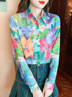 เสื้อเชิ้ตผู้หญิงแขนยาว เสื้อเชิ้ตผู้หญิงใส่ทํางาน 390 บาทต่อชิ้น ฟรีค่าจัดส่ง