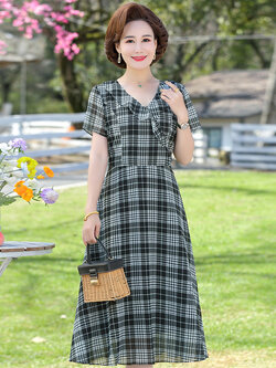 เดรสวัยผู้ใหญ่40-60ปี เดรสคุณแม่ ชุดเดรสทำงานวัยผู้ใหญ่ แบรนด์ MAMA DRESS