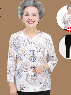 เสื้อคุณยาย เสื้อผู้วัยอายุ60-70ปี เสื้ออาม่า เสื้อผู้สูงอายุ