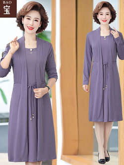 เดรสวัยผู้ใหญ่40-60ปีเดรสคุณแม่ Yi Shi Bao