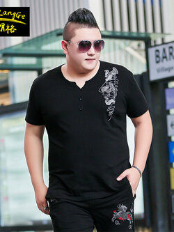 เสื้อยืดผู้ชายอ้วน S-5XL(อกเสื้อ39-51นิ้ว)