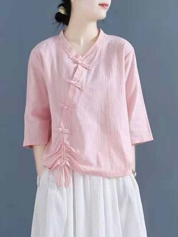 เสื้อลินิน เสื้อผ้าฝ้ายลินิน เสื้อเชิ้ตผ้าลินิน BY Zimo