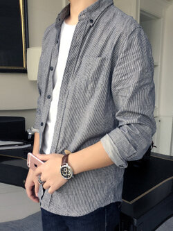 เสื้อเชิ้ตทํางานผู้ชาย แขนยาว