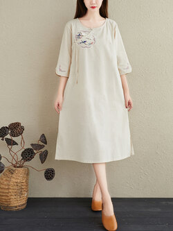 เสื้อผ้าฝ้าย เสื้อผ้าลินิน สไตล์ฤดูร้อน BY Lian Zhi Cotton and linen art สไตล์VINTAGE มีขนาดไซส์อกประมาณ 35-40 นิ้ว