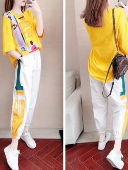 ชุดวอร์ม สูทเกาหลี Jumpsuit ชุดจั้มสูท ชุดเซท 2 ชิ้น ชุดกีฬาผู้หญิง ชุดออกกำลังกาย เสื้อกันหนาว ชุดวอร์มคู่