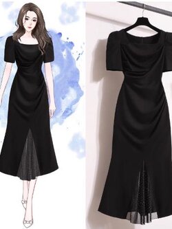 เดรสสีดำสุภาพ เรียบหรู ดูดี เหมาะกับทุกโอกาส | เดรสผู้หญิงแฟชั่นสุภาพ