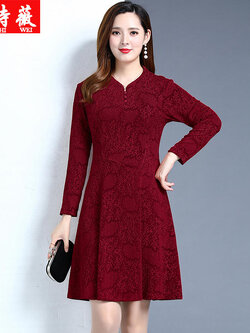 เดรสวัยผู้ใหญ่40-60ปีเดรสคุณแม่